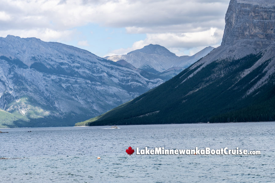 Lake Minnewanka Cruise Boat on the Lake