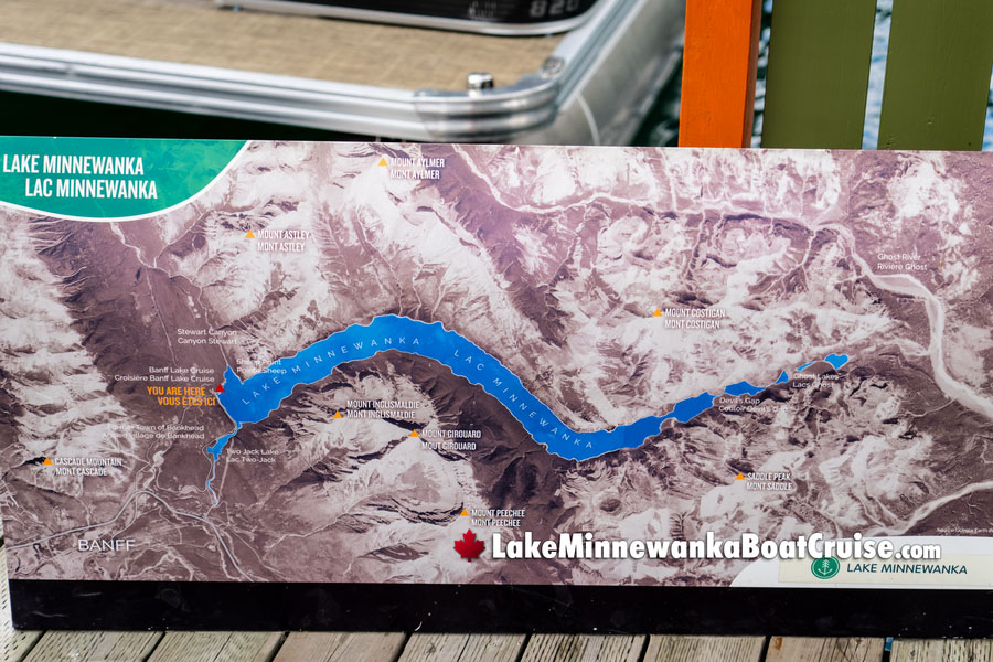 Lake Minnewanka Mountain Range Map